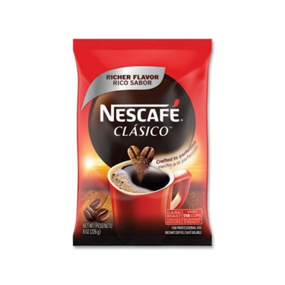 Clasico Dark Roast Instant Coffee, 8 oz, 12/Carton