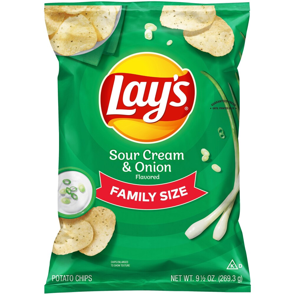 Kroger Lay S Sour Cream And Onion Flavored Potato Chips Family
