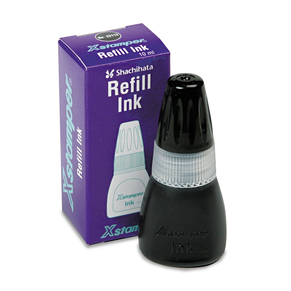 Refill Ink for Xstamper Stamps, 10 mL Bottle, Black Refill Ink for Xstamper Stamps, 10 mL Bottle, Black