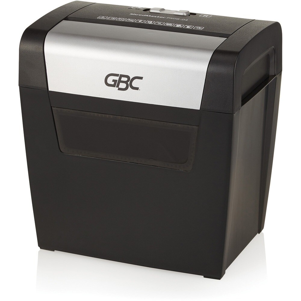 GBC ShredMaster PX08-04 Cross-Cut Paper Shredder - Non-continuous Shredder - Super Cross Cut - 8 Per Pass - for shredding Staples, Paper Clip - P-3 - 5.90 ft/min - 9