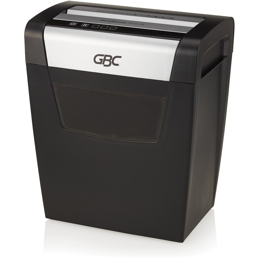 GBC ShredMaster PX10-06 Super Cross-Cut Paper Shredder - Non-continuous Shredder - Super Cross Cut - 10 Per Pass - for shredding Staples, Paper Clip - P-4 - 5.90 ft/min - 9