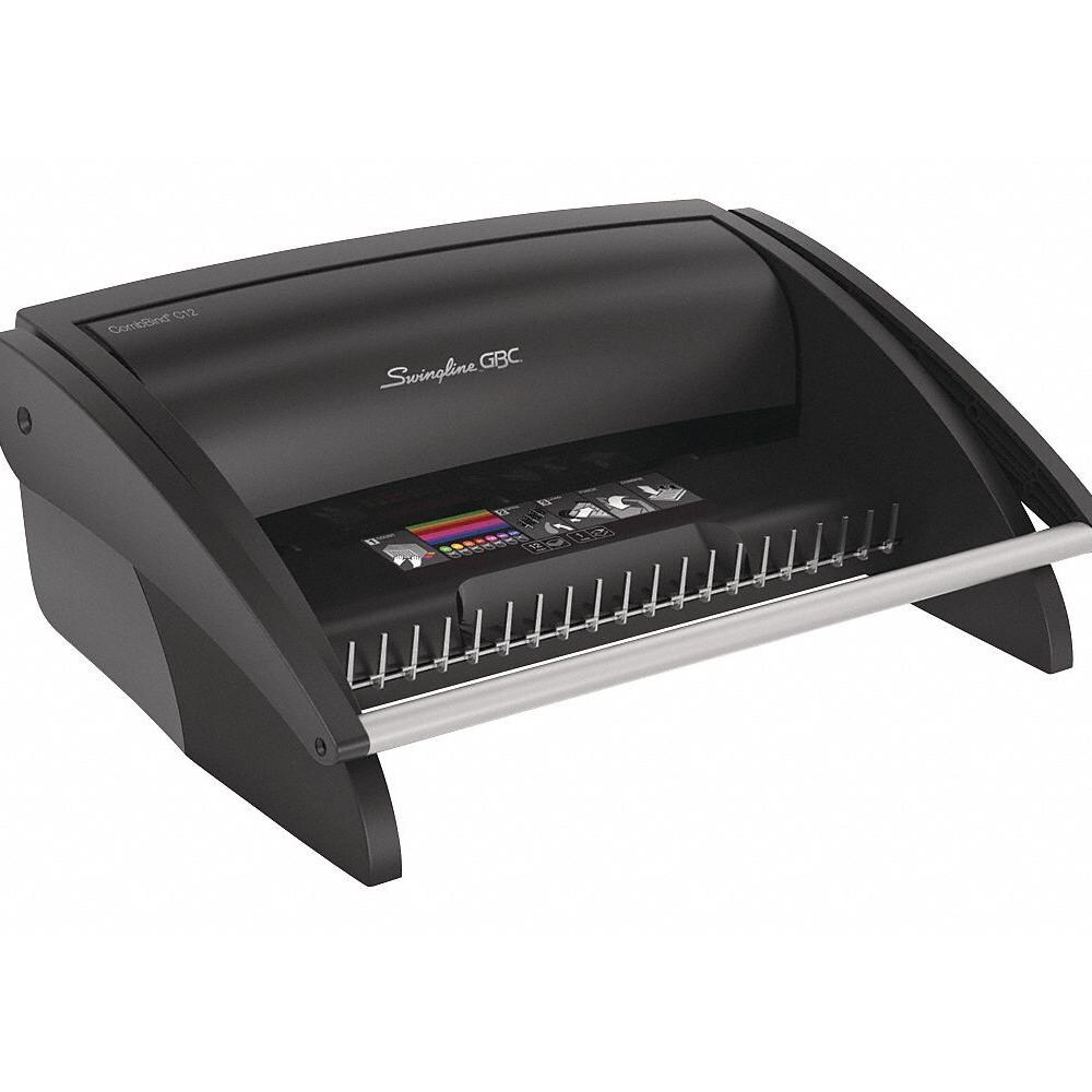 GBC CombBind C12 Binding Machine - CombBind - 225 Sheet(s) Bind - 12 Punch - A4, Letter - Black
