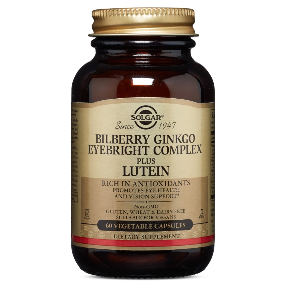 Solgar Bilberry Ginkgo Eyebright Complex Plus Lutein, 60 ct Solgar Bilberry Ginkgo Eyebright Complex Plus Lutein, 60 ct