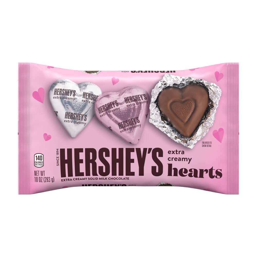 Hershey S Extra Creamy Milk Chocolate Hearts 10 Oz Fry S Food Stores