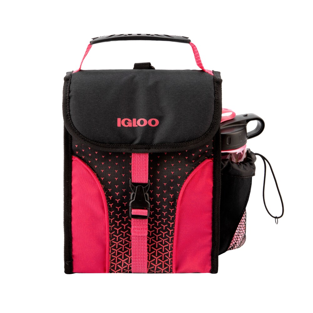 black and pink lunch bag