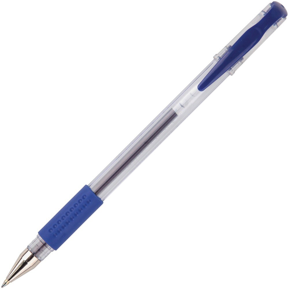 Integra Gel Ink Stick Pens - Blue Gel-based Ink - Clear Barrel - 1 Dozen Integra Gel Ink Stick Pens - Blue Gel-based Ink - Clear Barrel - 1 Dozen