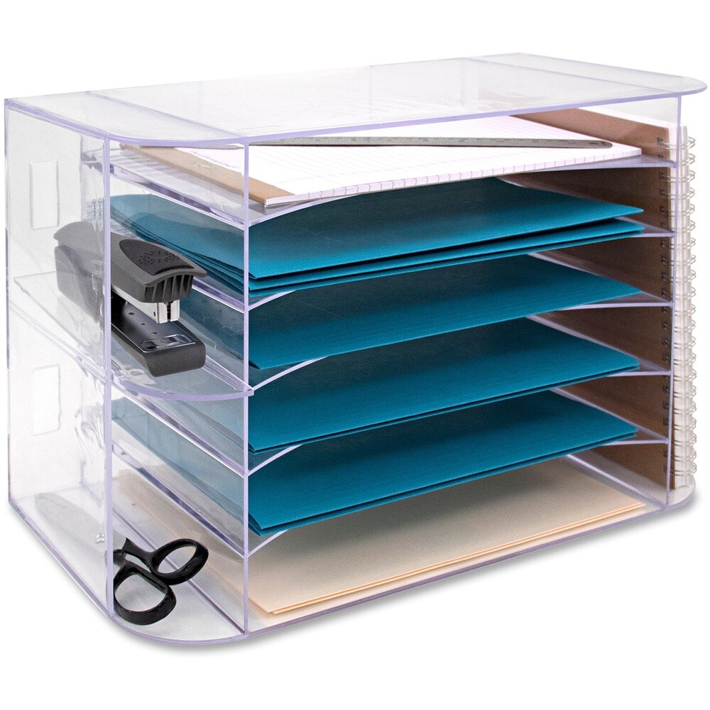 Business Source 6-tray Jumbo Desk Sorter - 3 Pocket(s) - 6 Compartment(s) - 12.3 Business Source 6-tray Jumbo Desk Sorter - 3 Pocket(s) - 6 Compartment(s) - 12.3