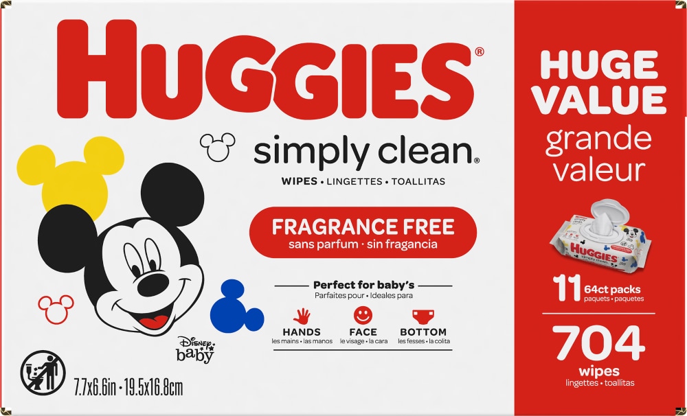 huggies unscented baby wipes