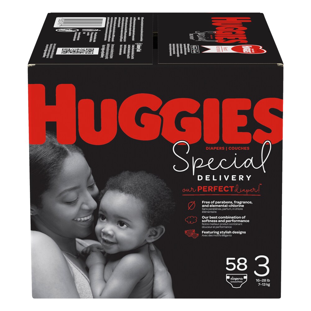 box of huggies diapers size 3
