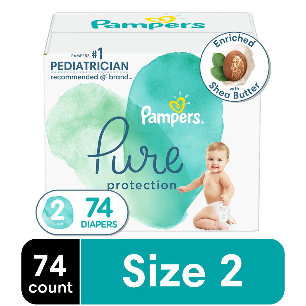 pampers pure size 2 diapers