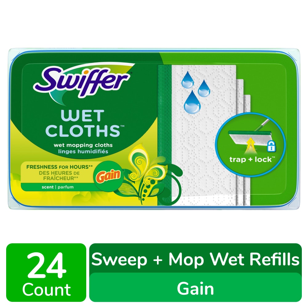 Kroger Swiffer Sweeper With Gain Scent Wet Mopping Cloths 24 Ct