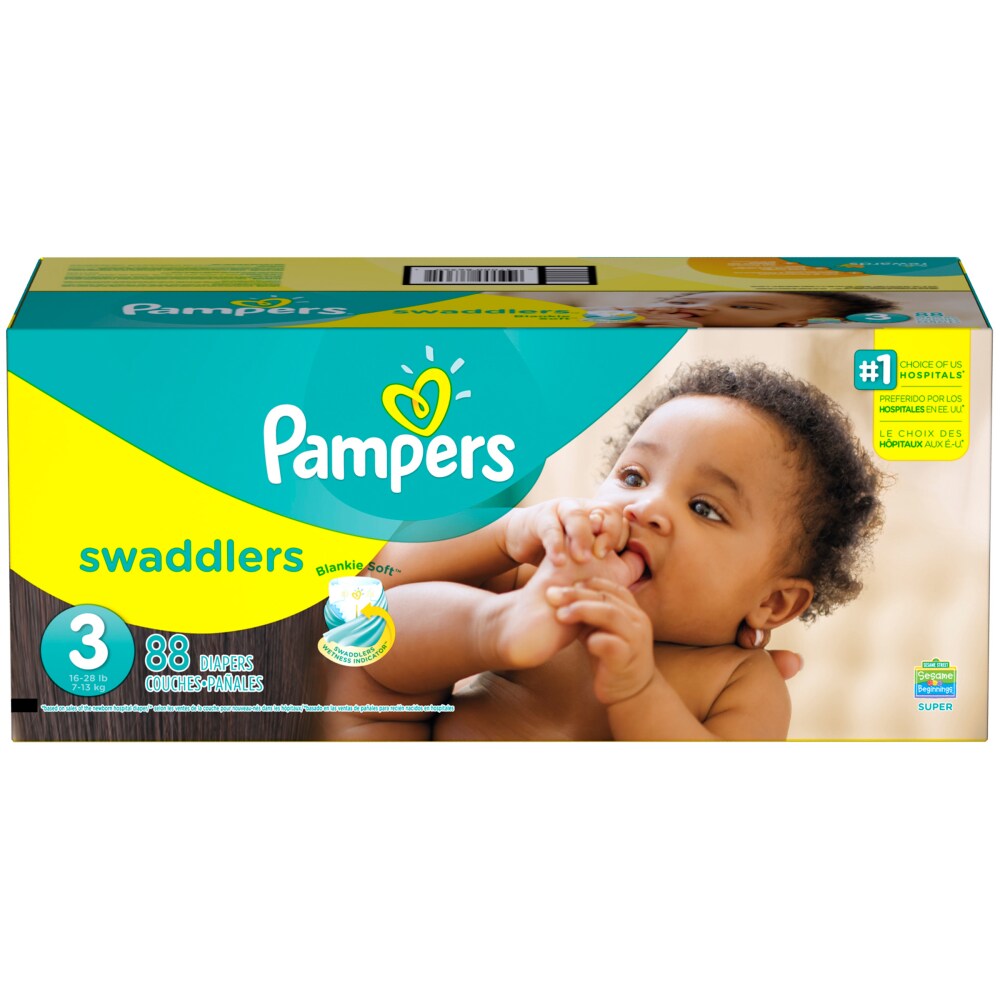 size 3 pampers swaddlers