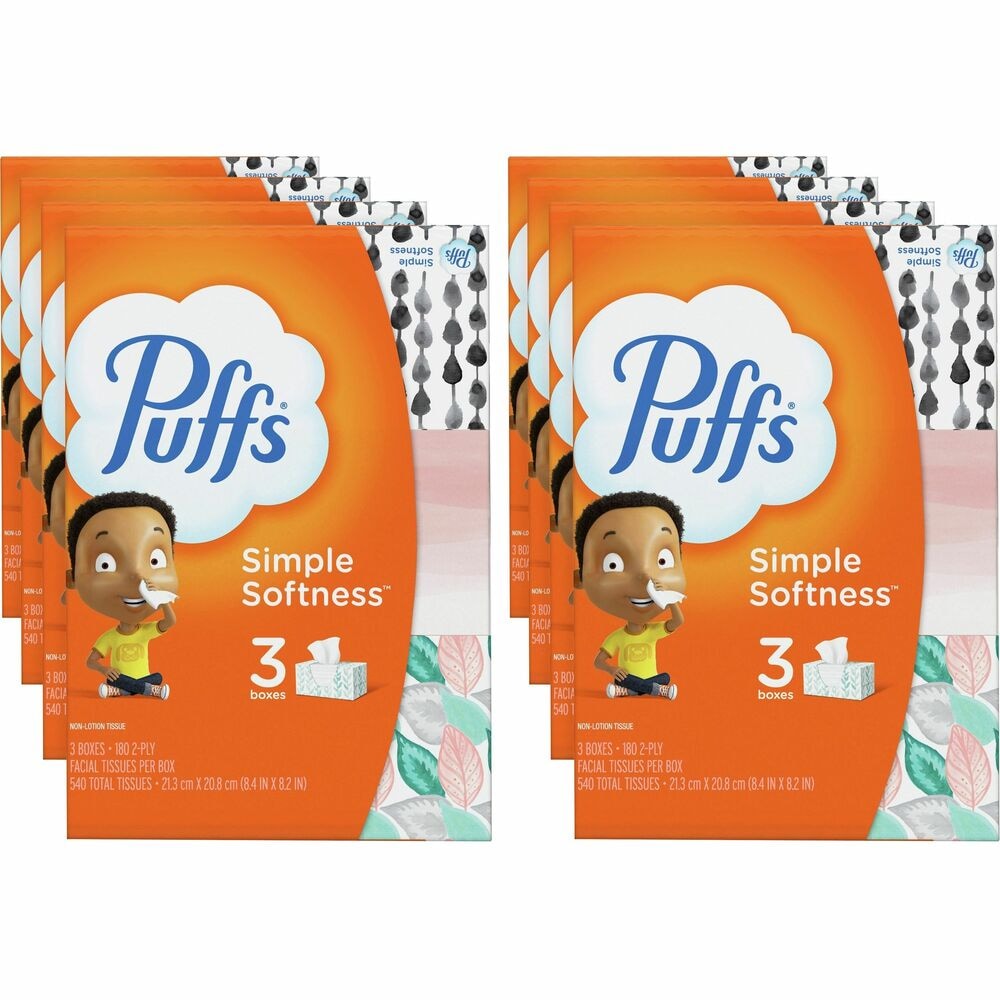 Puffs Basic Facial Tissues - 2 Ply - Assorted - Durable, Soft - For Face - 180 Per Box - 24 / Carton Puffs Basic Facial Tissues - 2 Ply - Assorted - Durable, Soft - For Face - 180 Per Box - 24 / Carton