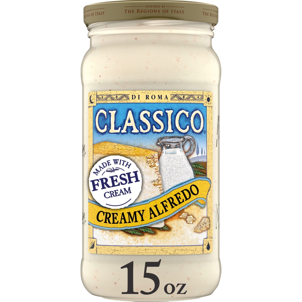 Food 4 Less Classico Light Creamy Alfredo Pasta Sauce 15 Oz