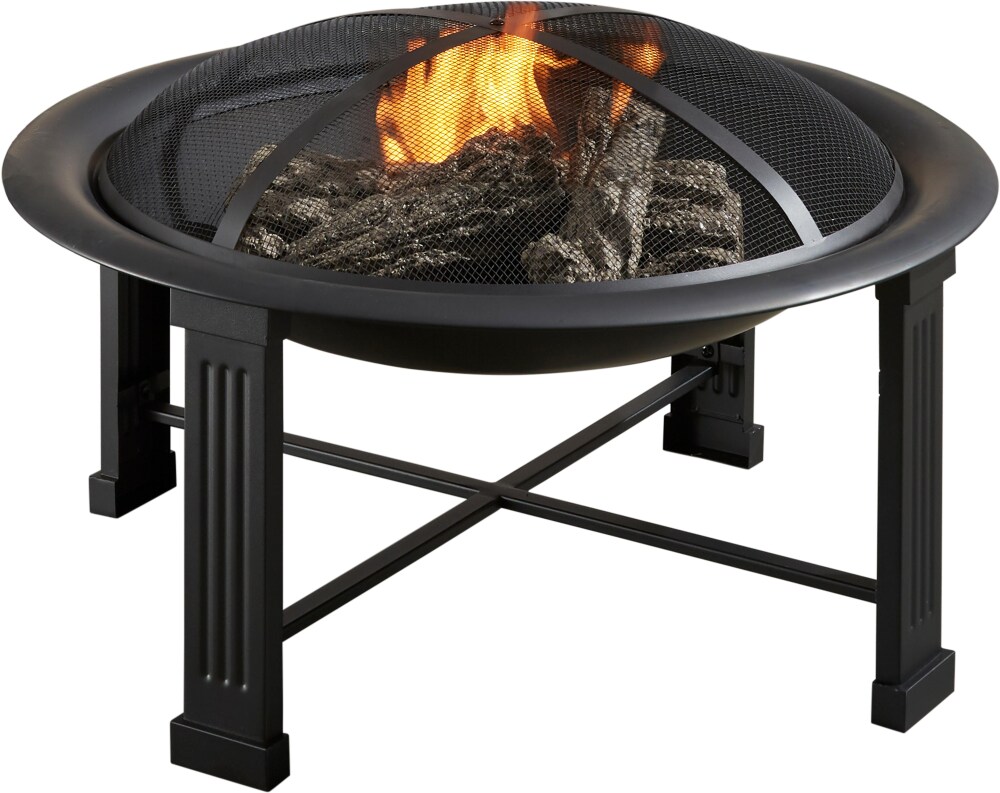 Foods Co Hd Designs Outdoors Round Steel Fire Pit Black 30 In