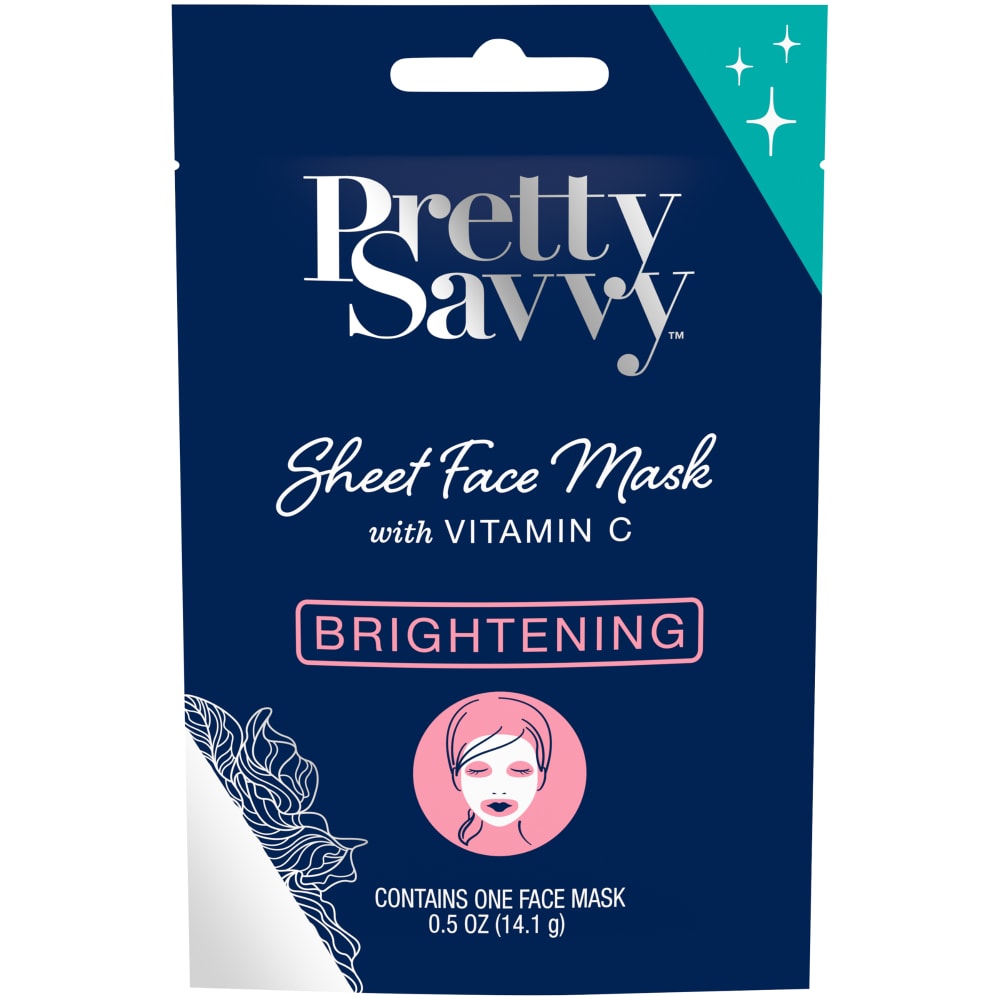Download Kroger Pretty Savvy Brightening Sheet Face Mask With Vitamin C 1 Ct PSD Mockup Templates