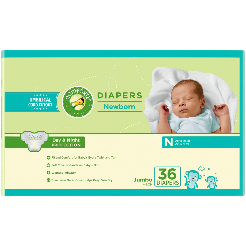 Comforts Newborn Diapers 36 Count, 36 ct