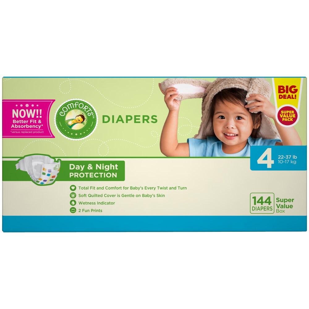 diapers box of 144 ct