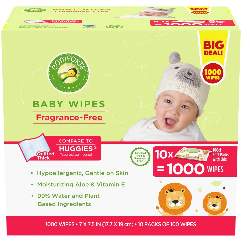Ralphs Comforts Fragrance Free Baby Wipes 1000 Ct