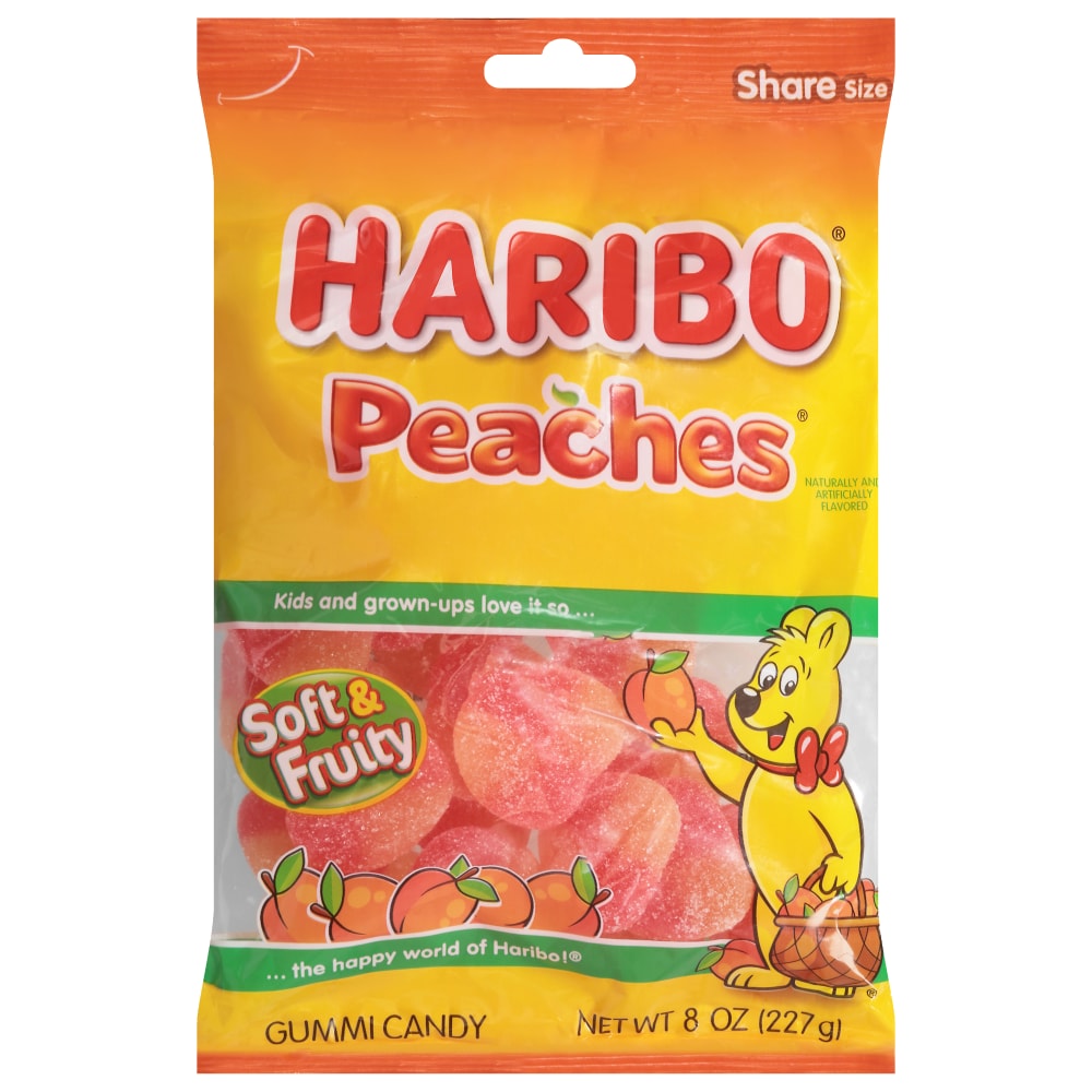 Ralphs Haribo Peaches Gummi Candy 8 Oz