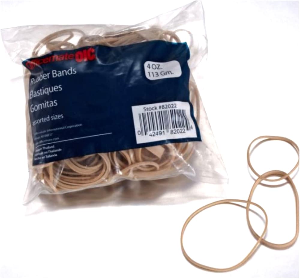 Officemate Assorted Size Rubber Bands - 1 / Bag - Rubber - Natural Officemate Assorted Size Rubber Bands - 1 / Bag - Rubber - Natural