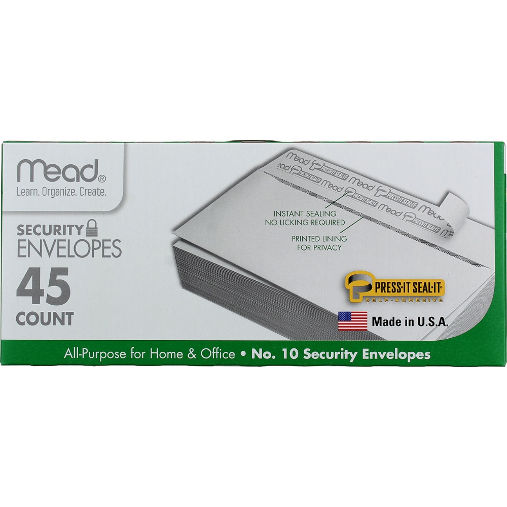 Press-it Seal-it Self-Adhesive Security Envelope, #10, Monarch Flap, Self-Adhesive Closure, 4.25 x 9.13, White, 540/Box Press-it Seal-it Self-Adhesive Security Envelope, #10, Monarch Flap, Self-Adhesive Closure, 4.25 x 9.13, White, 540/Box