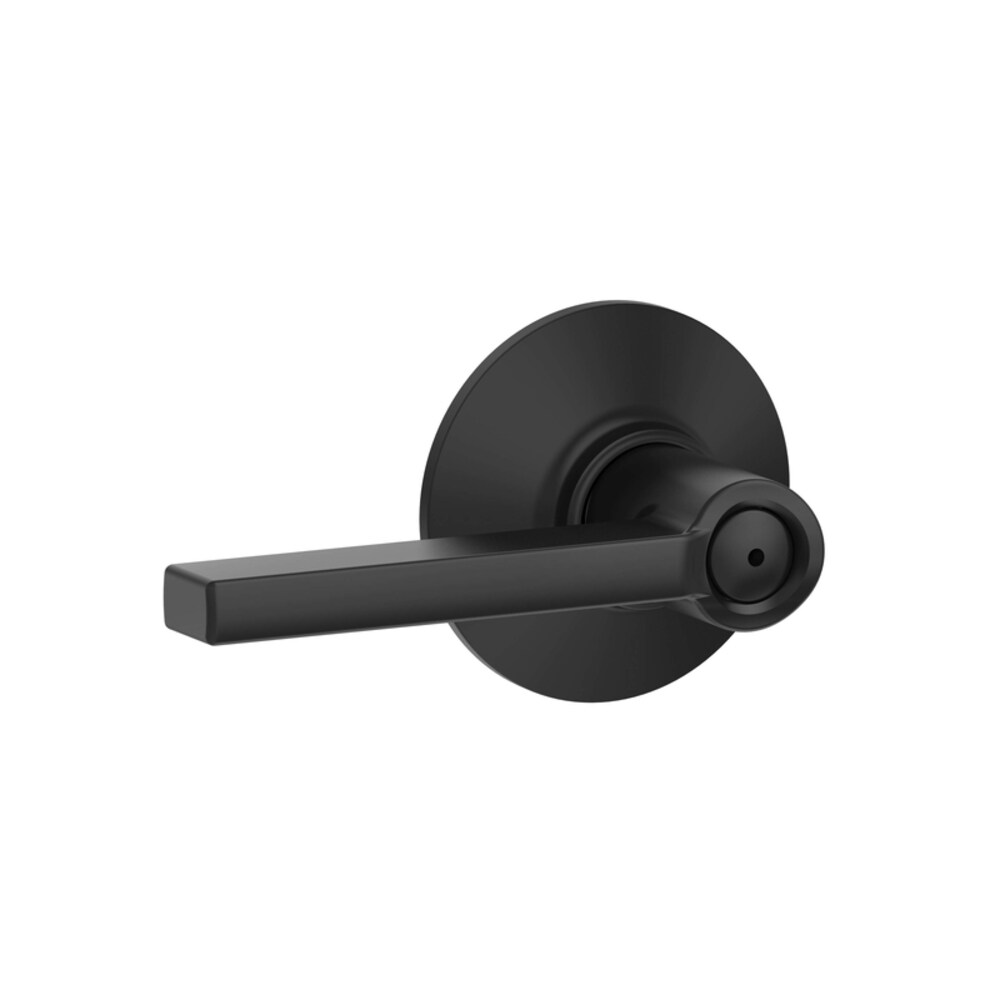 Schlage Latitude Matte Black Bed and Bath Lever Right or Left Handed Schlage Latitude Matte Black Bed and Bath Lever Right or Left Handed