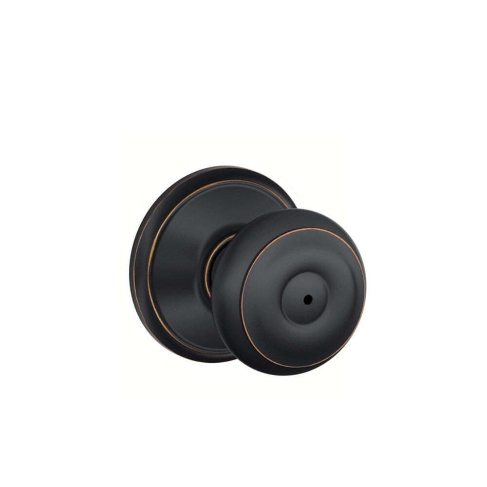 Schlage Georgian Aged Bronze Privacy Lockset ANSI Grade 2 1-3/4 in.