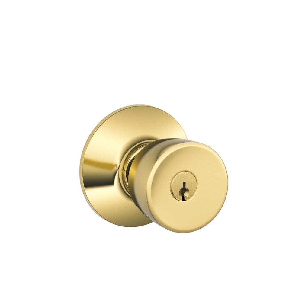 Schlage Bell Bright Brass Entry Lockset ANSI Grade 2 1-3/4 in. Schlage Bell Bright Brass Entry Lockset ANSI Grade 2 1-3/4 in.