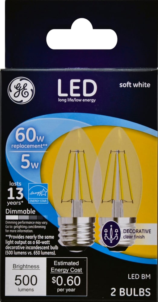 Kroger Ge Led 60 Watt Replacement Bulbs Soft White 2 Pk