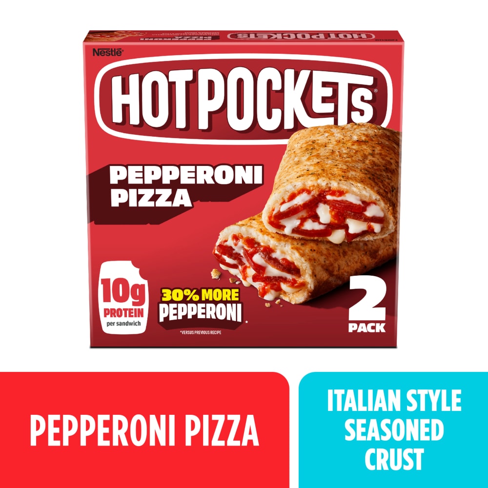 Hot Pockets Frozen Big & Bold Double Pepperoni Pizza - 13.5oz