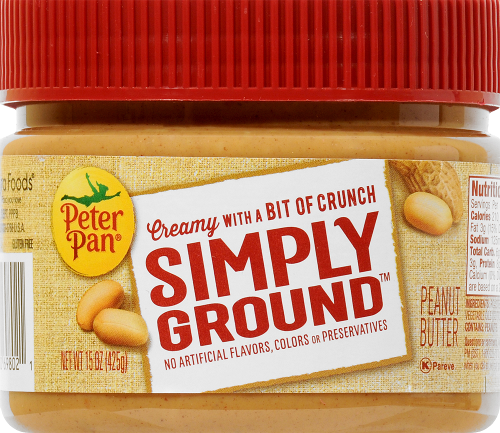 Peter Pan Simply Ground Peanut Butter 15 Oz Kroger