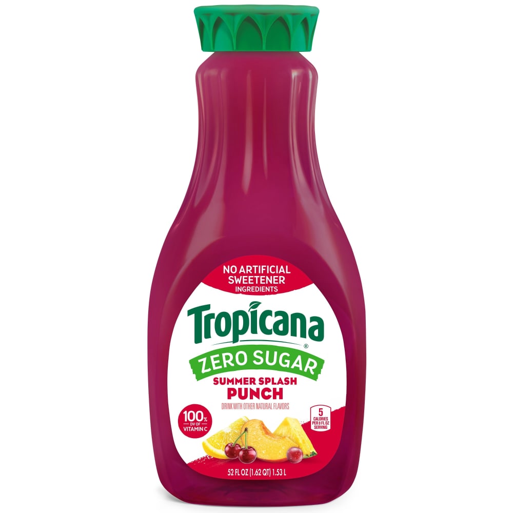 Tropicana Zero Sugar Summer Splash Punch Fruit Juice, 52 fl oz - Gerbes Super Markets Tropicana Zero Sugar Summer Splash Punch Fruit Juice, 52 fl oz - Gerbes Super Markets