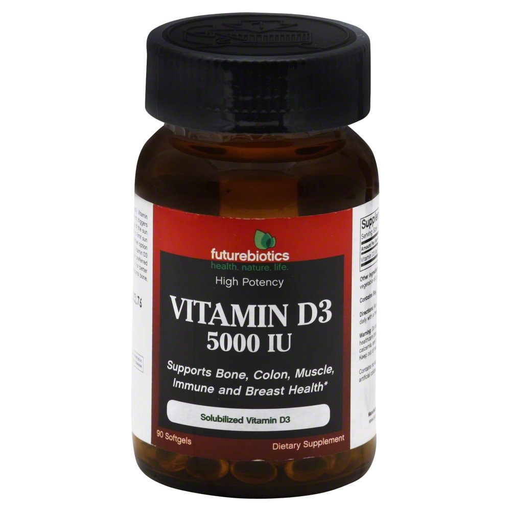 Futurebiotics Vitamin D3 5000 Iu Dietary Supplement 90 Ct