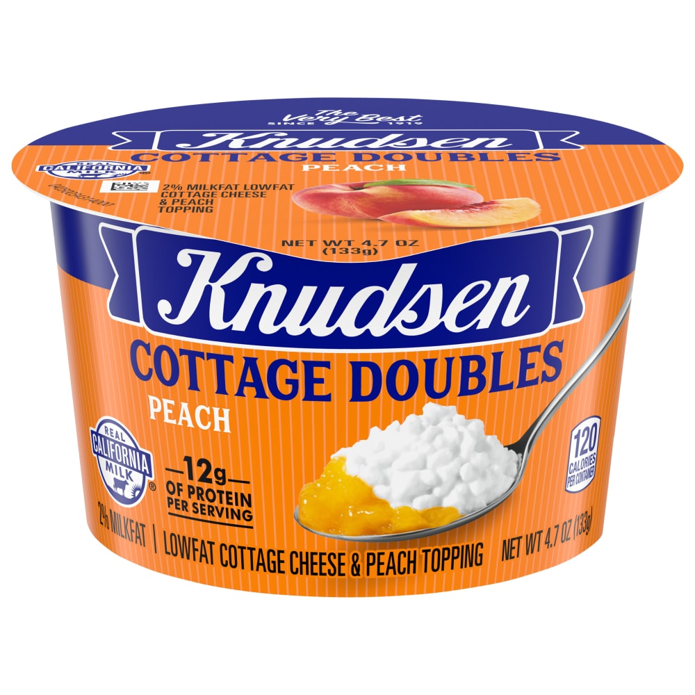 Ralphs Knudsen Cottage Cheese Doubles Peach Topping 4 7 Oz