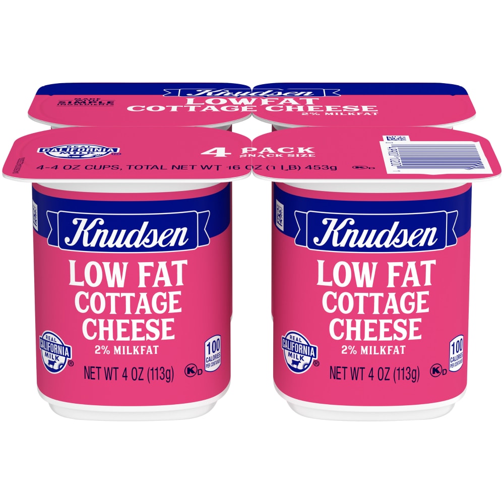 Ralphs Knudsen On The Go Low Fat Cottage Cheese Snack Pack 4 Ct