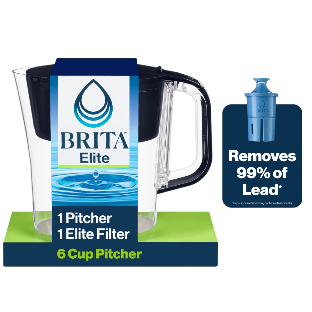 Brita Soho Water Filter Pitcher with Longlast Filter, 6 Cup - White