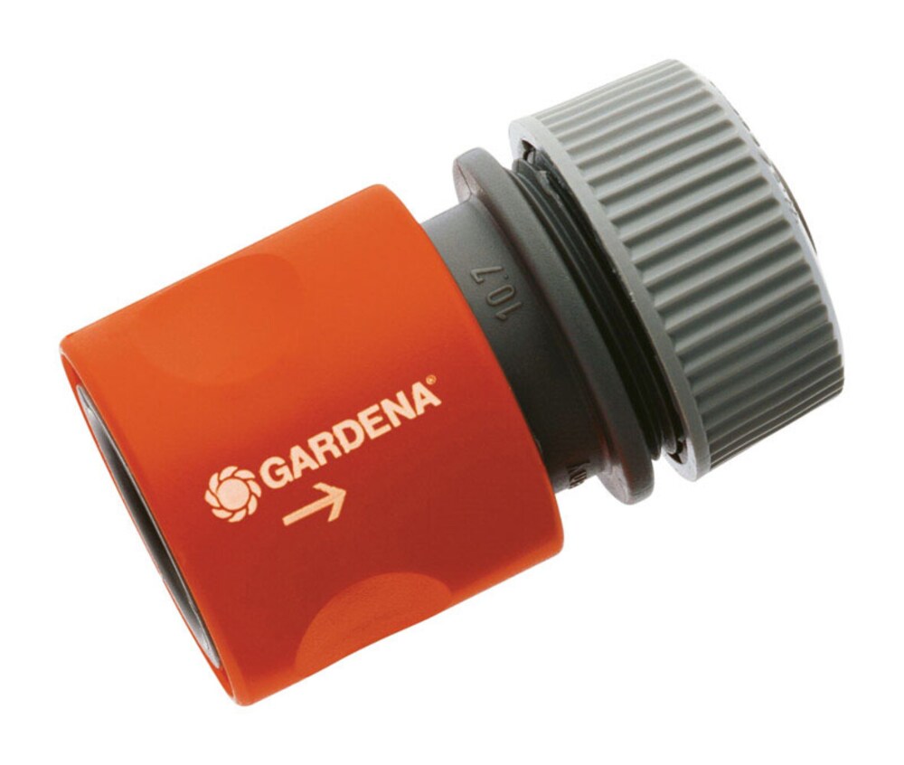 Gardena 5/8 in. Plastic Threaded Male Hose End Repair Connector with Water Stop Gardena 5/8 in. Plastic Threaded Male Hose End Repair Connector with Water Stop