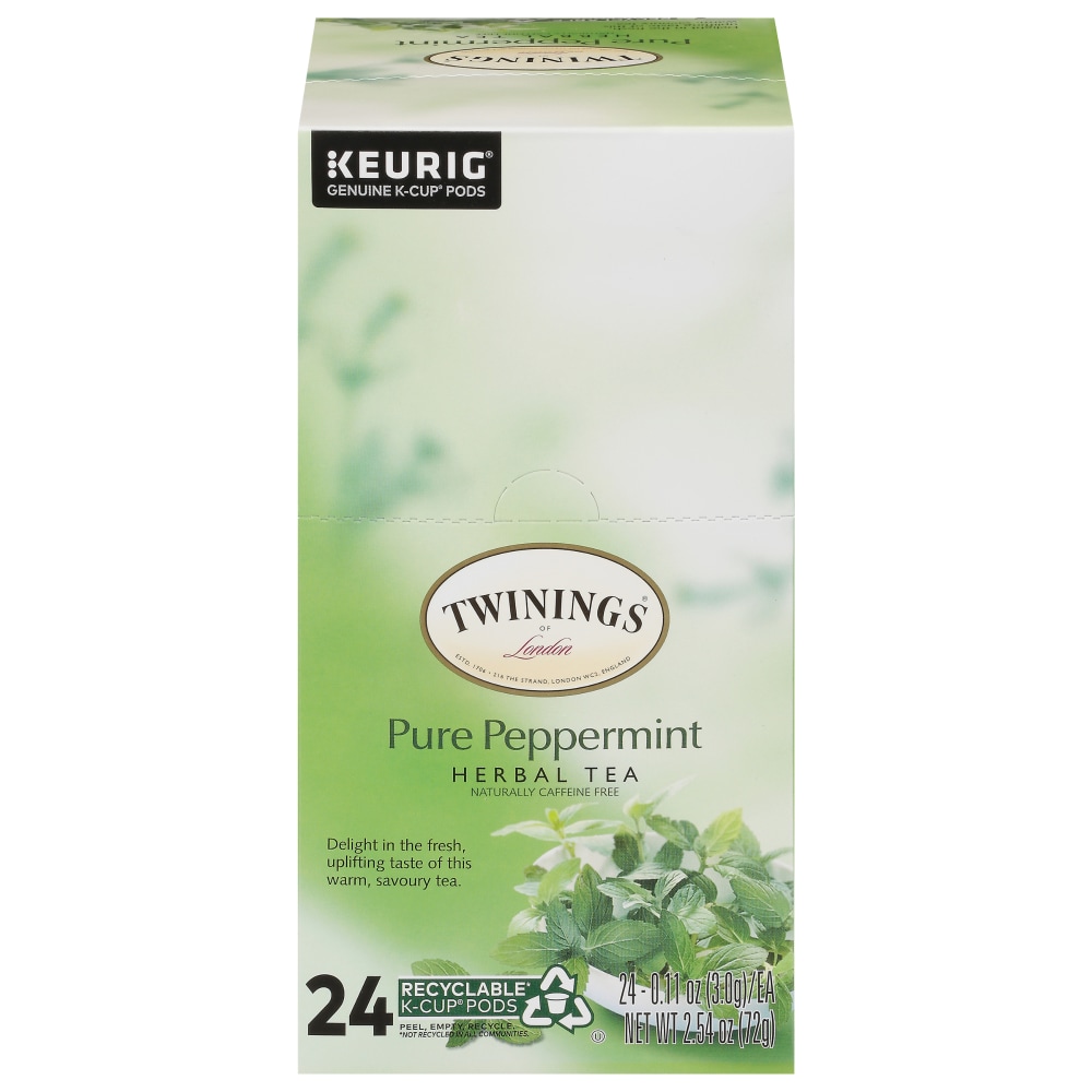 Twinings of London Pure Peppermint Herbal Tea K-Cup Twinings of London Pure Peppermint Herbal Tea K-Cup