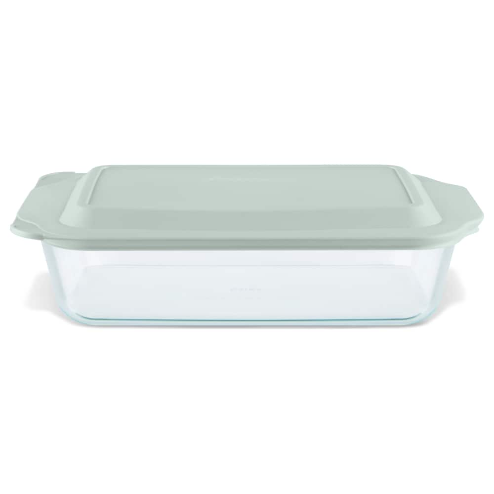 Pyrex Deep Dish Baking Pan with Lid - Sage, 9 x 13 in - Kroger