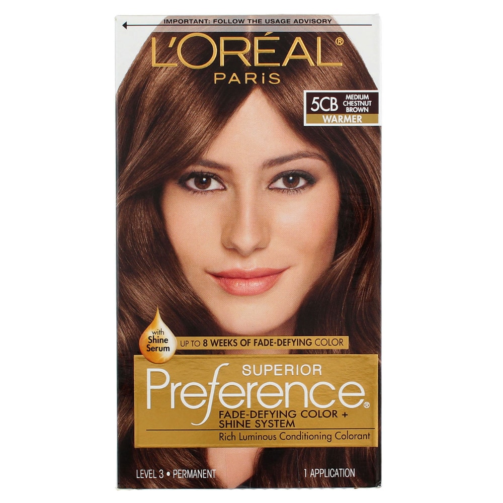 L Oreal Paris Superior Preference Medium Chestnut Brown 5cb Permanent Hair Color 1 Count
