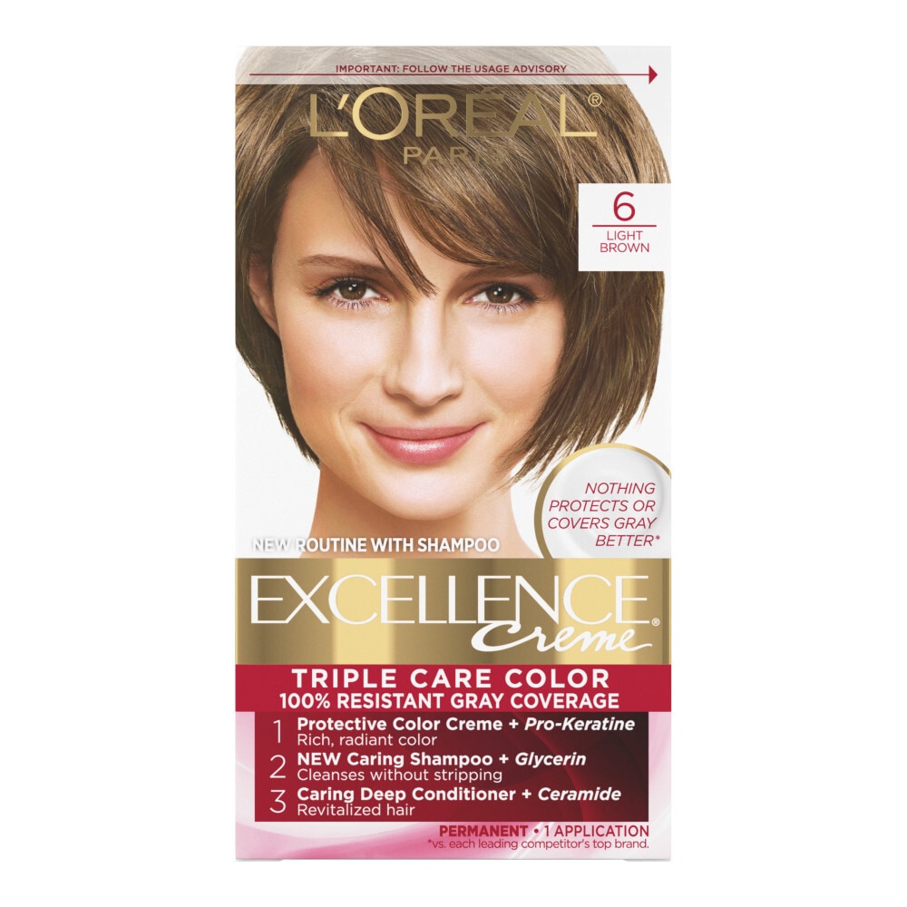 L Oreal Excellence Creme Light Brown 6 Hair Color 1 Ct