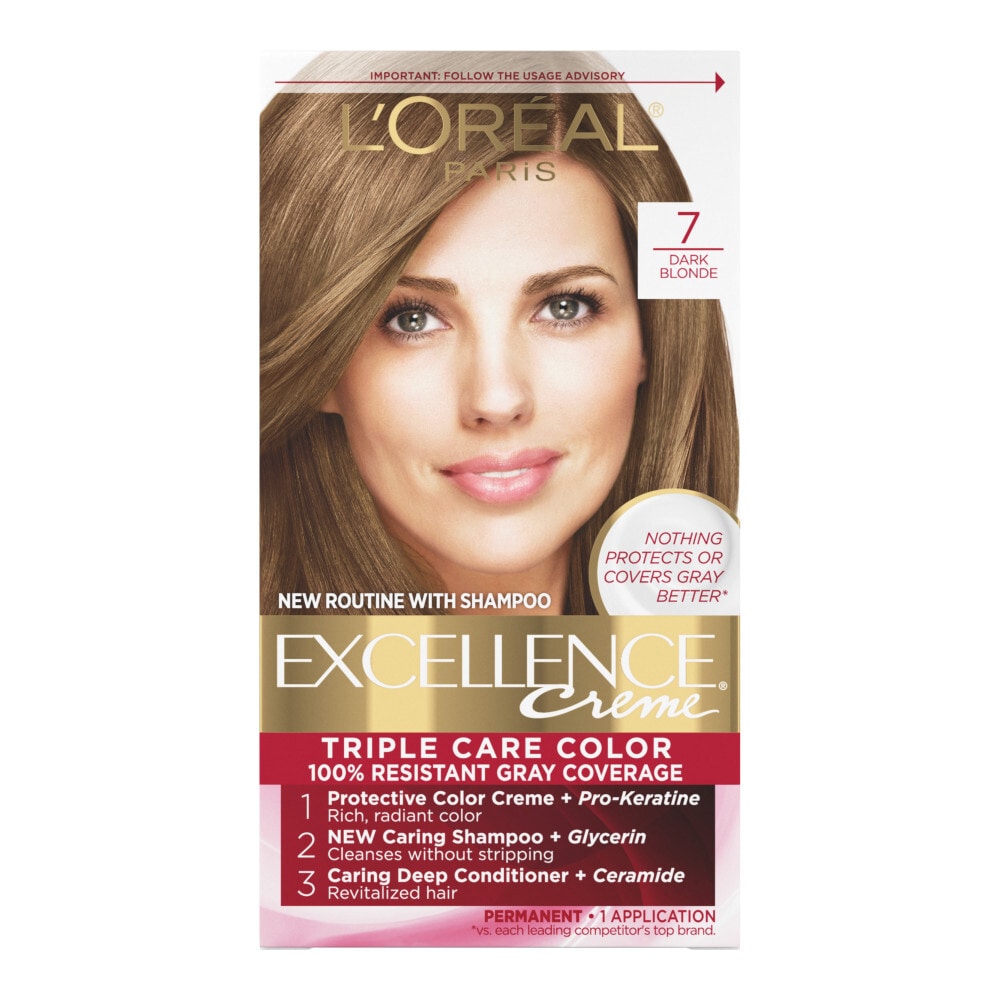 Fry S Food Stores L Oreal Paris Excellence Creme 7 Dark Blonde Triple Protection Permanent Hair Color Kit 1 Ct