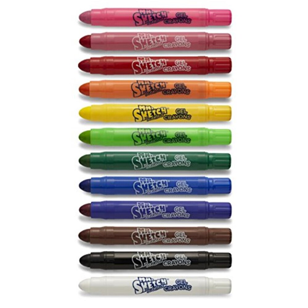 Scented Twistable Gel Crayons, Medium Size, Assorted, 12/Pack