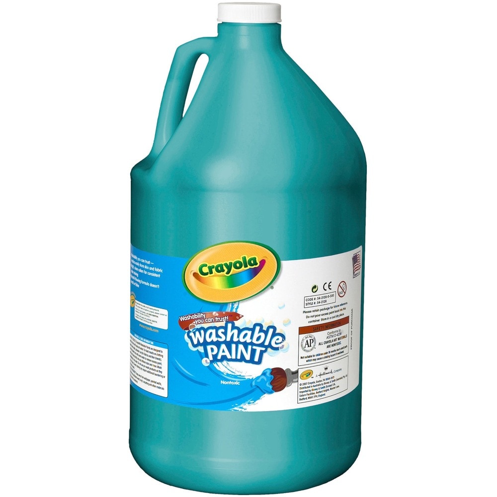 Crayola Washable Paint - 1 gal - 1 Each - Turquoise Crayola Washable Paint - 1 gal - 1 Each - Turquoise