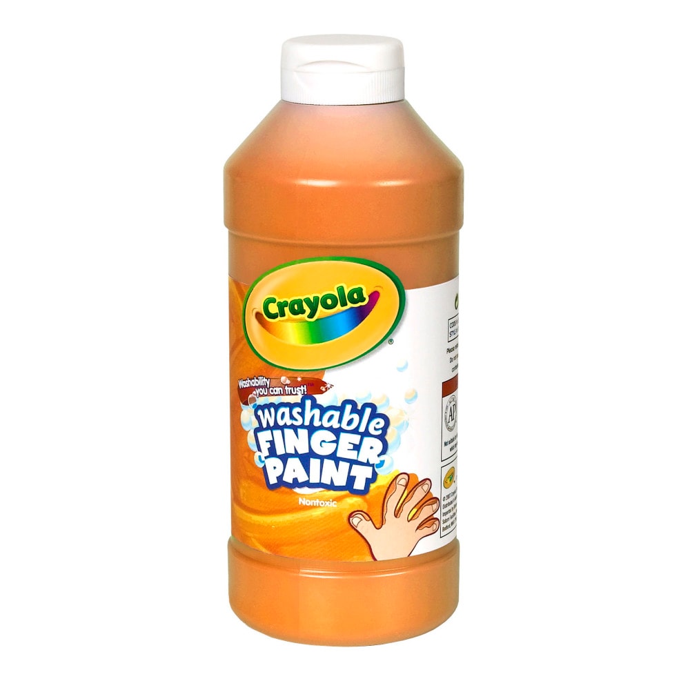 Washable Fingerpaint, Orange, 16 oz Bottle