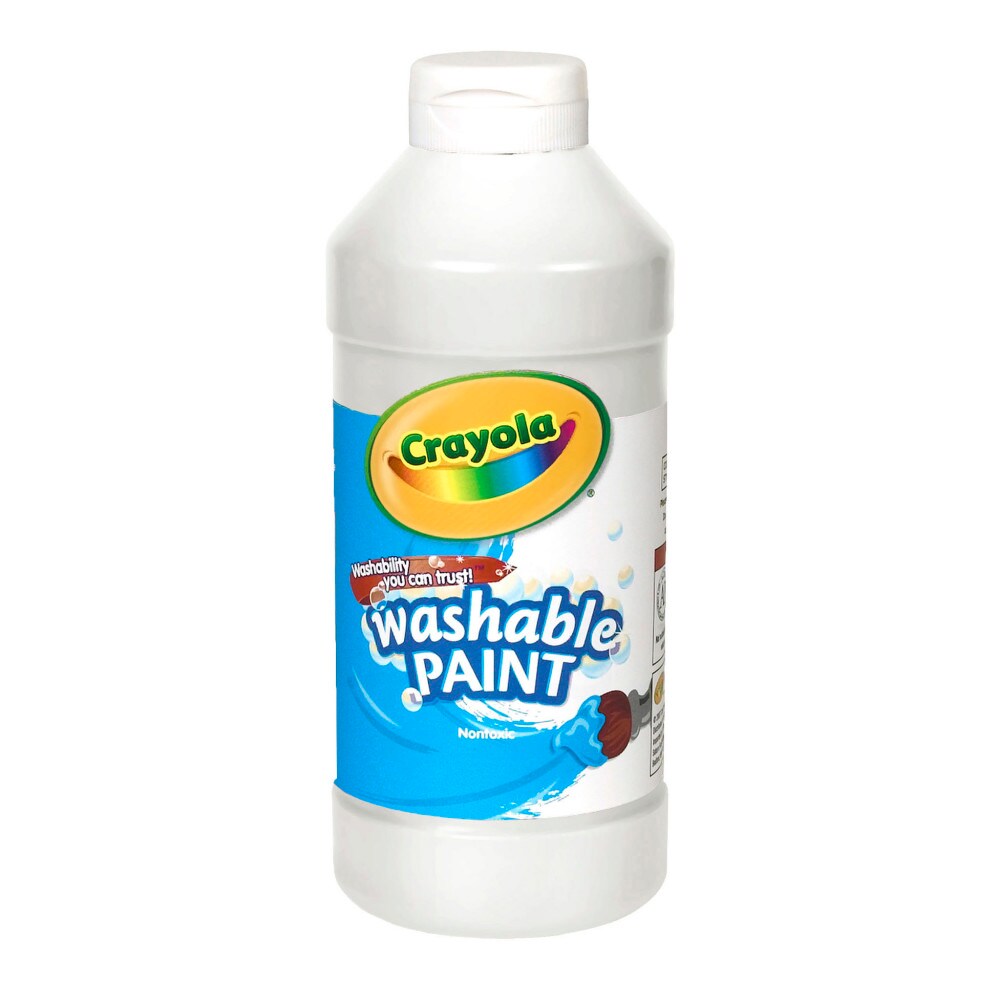Washable Paint, White, 16 oz Bottle Washable Paint, White, 16 oz Bottle