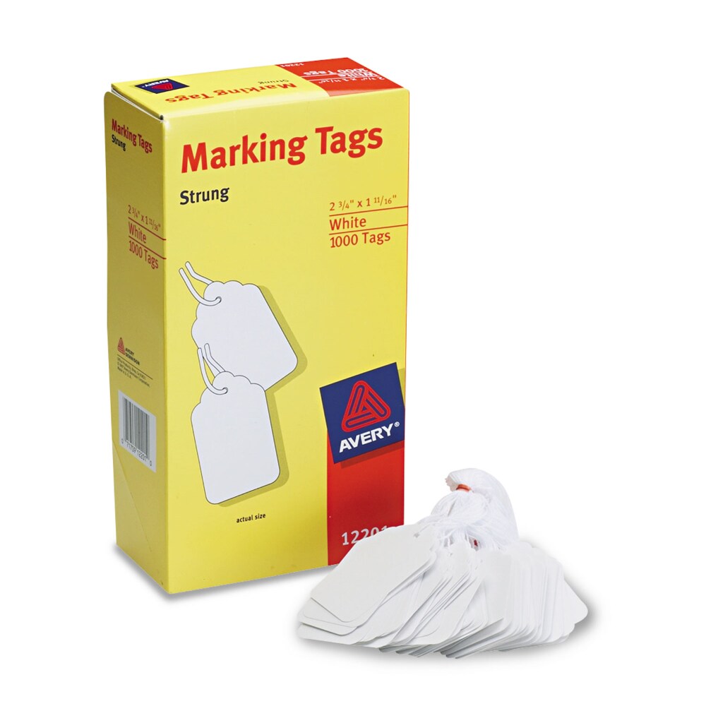 Medium-Weight White Marking Tags, 2.75 x 1.69, 1,000/Box Medium-Weight White Marking Tags, 2.75 x 1.69, 1,000/Box