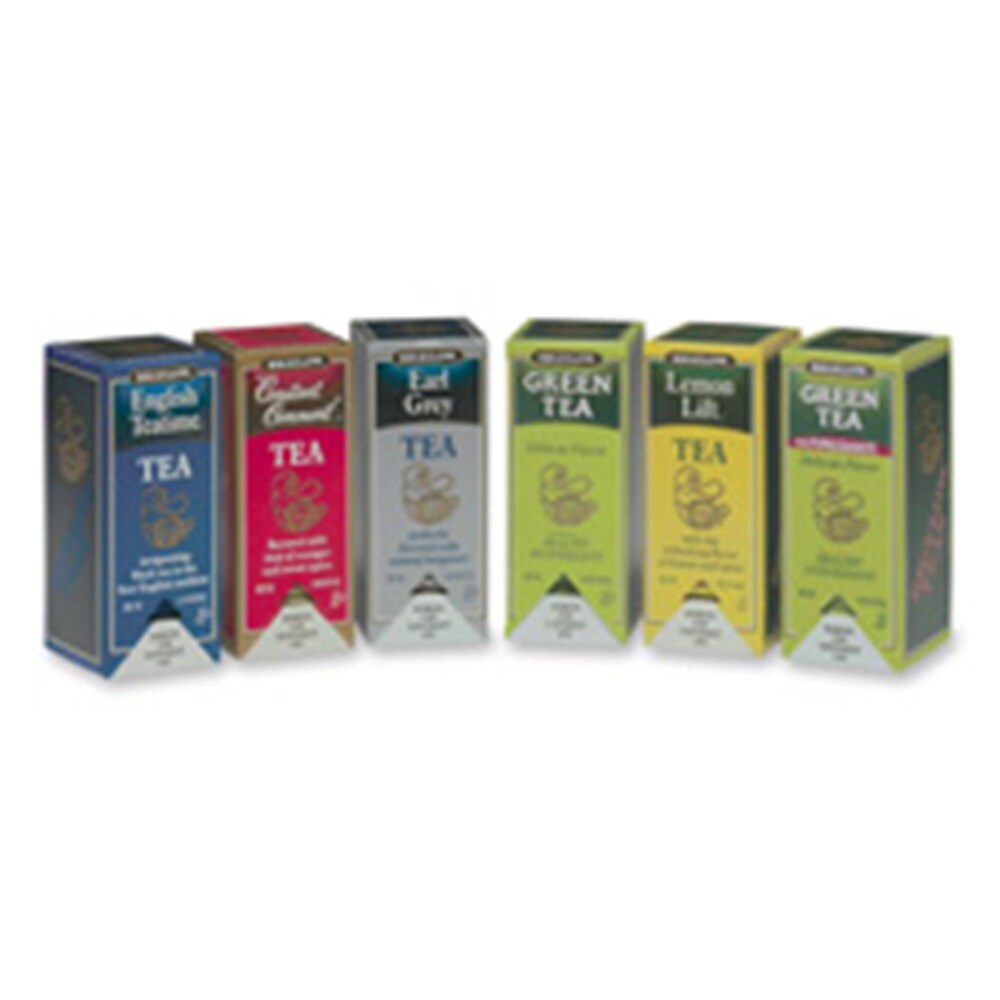 Assorted Tea Packs, Six Flavors, 28/Box, 168/Carton