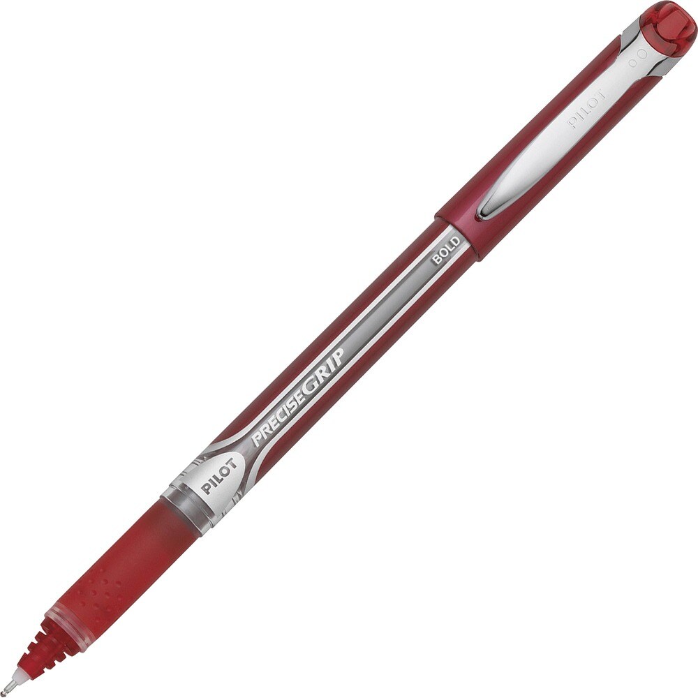 Precise Grip Roller Ball Pen, Stick, Bold 1 mm, Red Ink, Red Barrel Precise Grip Roller Ball Pen, Stick, Bold 1 mm, Red Ink, Red Barrel